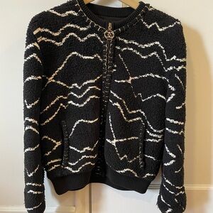 Black and White Textured Jacket